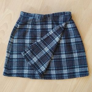 ENR Vintage Mini Skirt Blue Plaid